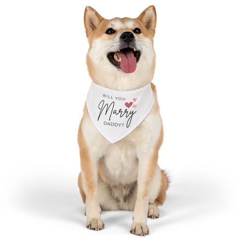 Will You Marry Daddy Pet Bandana