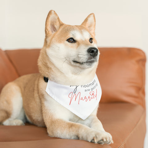 My Hoomans Are Getting Married Pet Bandana Wedding Outfit - Rosados Box
