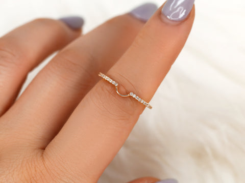 14kt Matching Band to 6x4mm Bridgette/Britney Diamond HALFWAY Eternity Ring - Rosados Box
