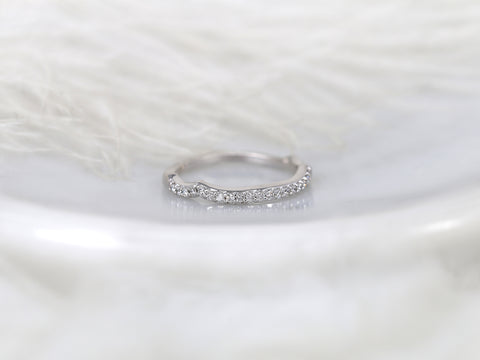 14kt Gold Matching Band to Cassidy/Mara/Orla Diamond HALFWAY Eternity Ring - Rosados Box