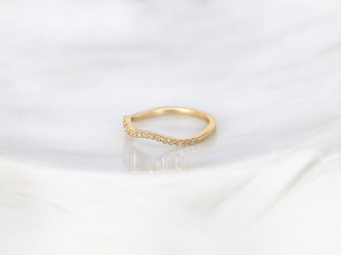 14kt Gold Matching Band to Gabi 7mm/Josephine 7mm Diamond HALFWAY Eternity Ring - Rosados Box