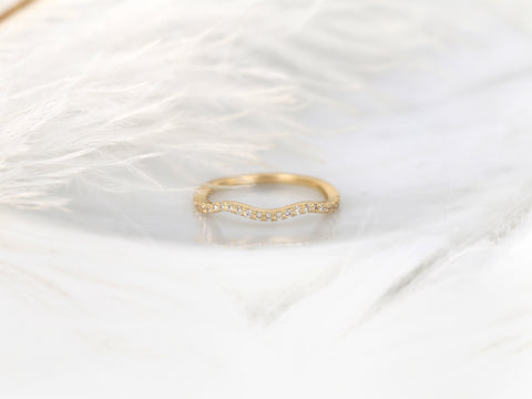 14kt Gold Matching Band to Gabi 7mm/Josephine 7mm Diamond HALFWAY Eternity Ring - Rosados Box