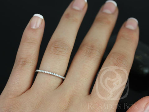 14kt Gold Matching Band to Marcelle/Blake Diamond HALFWAY Eternity Ring - Rosados Box