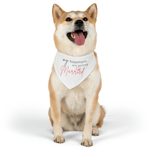 My Hoomans Are Getting Married Pet Bandana Wedding Outfit - Rosados Box