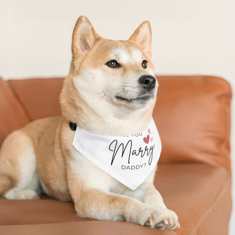 Will You Marry Daddy Pet Bandana