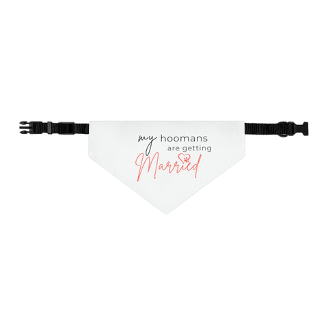 My Hoomans Are Getting Married Pet Bandana Wedding Outfit - Rosados Box