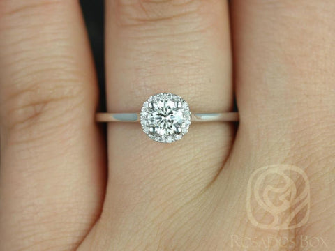 1/3ct Amerie 14kt Diamond Dainty Pave Halo Ring - Rosados Box