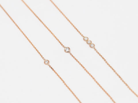 Brooke 14kt Gold Dainty Solo Diamond Bracelet - Rosados Box