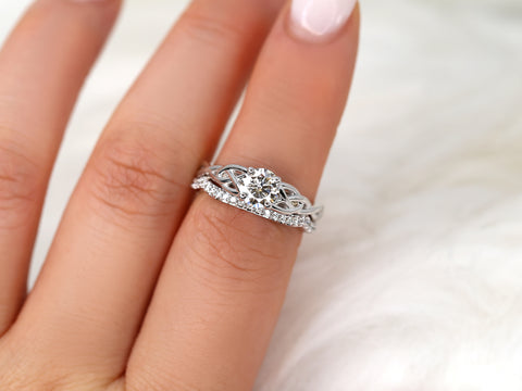 14kt Gold Matching Band to Cassidy/Mara/Orla Diamond HALFWAY Eternity Ring - Rosados Box