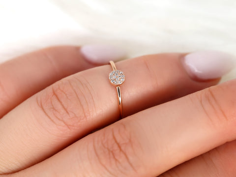 Diskco 14kt Diamond Pave Disk Ring - Rosados Box