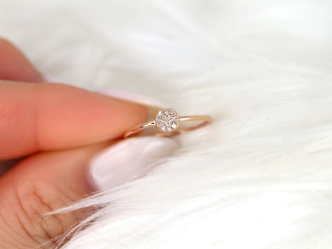 Diskco 14kt Diamond Pave Disk Ring - Rosados Box