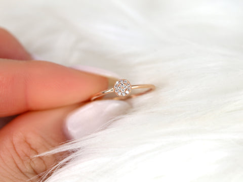 Diskco 14kt Diamond Pave Disk Ring - Rosados Box