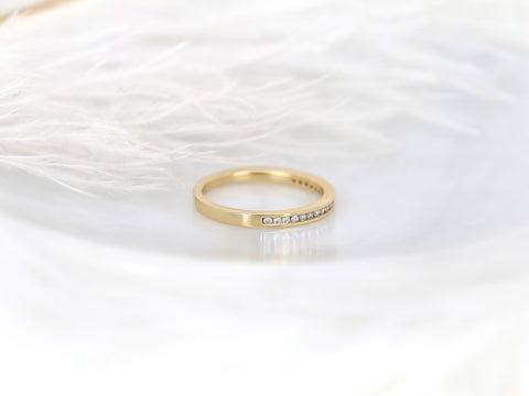 Martha 14kt Gold Channel Set Diamond HALFWAY Eternity Ring - Rosados Box