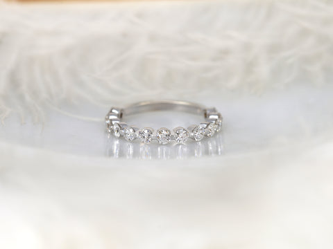 Original Naomi 14kt Diamond Minimalist ALMOST Eternity Ring - Rosados Box