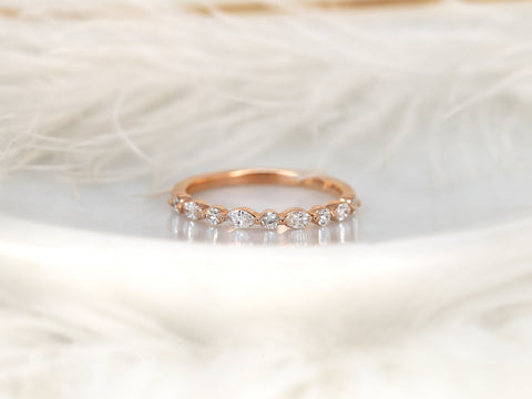 Petite Cher 14kt Diamond HALFWAY Eternity Ring - Rosados Box