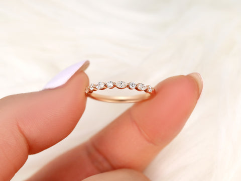 Petite Cher 14kt Diamond HALFWAY Eternity Ring - Rosados Box
