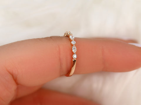 Petite Cher 14kt Diamond HALFWAY Eternity Ring - Rosados Box