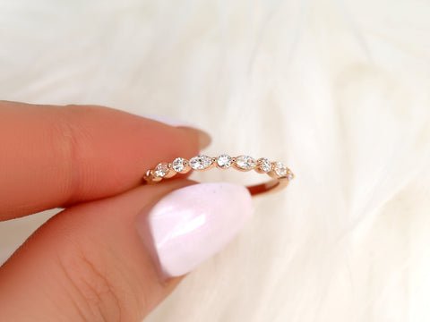 Petite Cher 14kt Diamond HALFWAY Eternity Ring - Rosados Box