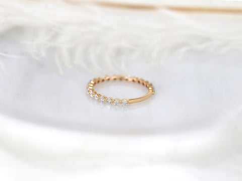 Petite Naomi 14kt Rose Gold Diamond ALMOST Eternity Ring - Rosados Box