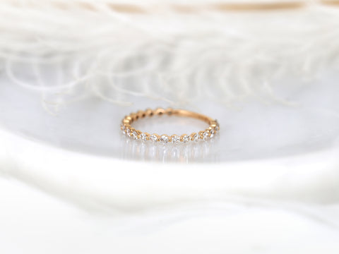 Petite Naomi 14kt Rose Gold Diamond ALMOST Eternity Ring - Rosados Box