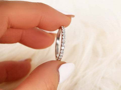 14kt Matching Band to Taylor Diamond HALFWAY Eternity Ring - Rosados Box