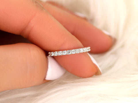 14kt Gold Matching Band to Taylor Diamond HALFWAY Eternity Ring - Rosados Box