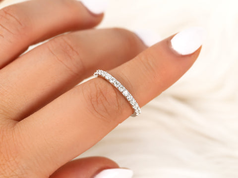 14kt Gold Matching Band to Taylor Diamond HALFWAY Eternity Ring - Rosados Box