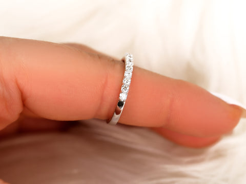 14kt Gold Matching Band to Taylor Diamond HALFWAY Eternity Ring - Rosados Box