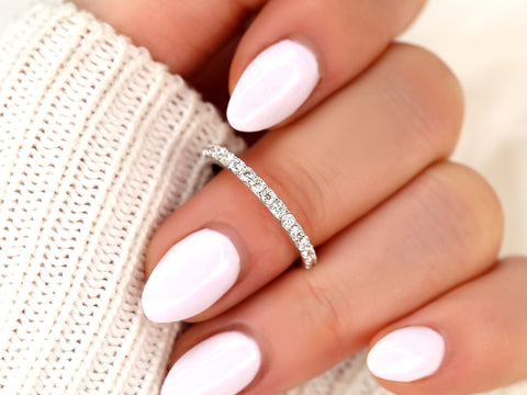 14kt Gold Matching Band to Taylor Diamond HALFWAY Eternity Ring - Rosados Box