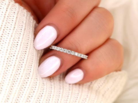 14kt Gold Matching Band to Taylor Diamond HALFWAY Eternity Ring - Rosados Box