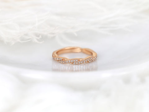 14kt Gold Matching Band to Twyla Diamond ALMOST Eternity Ring - Rosados Box