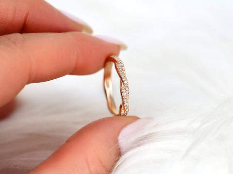 14kt Gold Matching Band to Twyla Diamond ALMOST Eternity Ring - Rosados Box