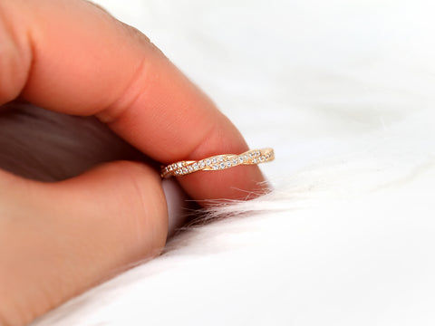 14kt Gold Matching Band to Twyla Diamond ALMOST Eternity Ring - Rosados Box
