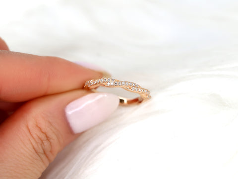 14kt Gold Matching Band to Twyla Diamond ALMOST Eternity Ring - Rosados Box