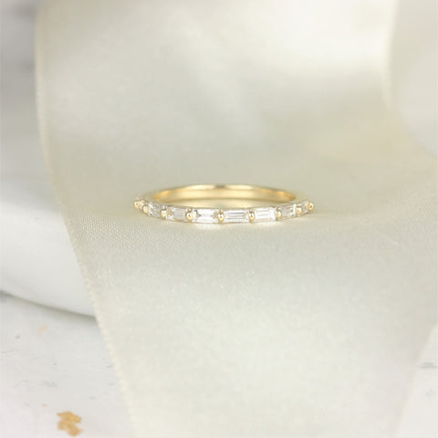 Blix 14kt Gold Baguette Diamond HALFWAY Eternity Ring - Rosados Box