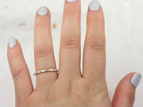 Blix 14kt Gold Baguette Diamond HALFWAY Eternity Ring - Rosados Box