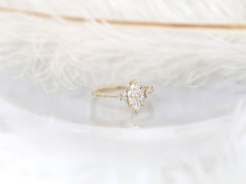 1.01ct Ready to Ship Astrid 14kt Gold Diamond Marquise Cluster Ring - Rosados Box