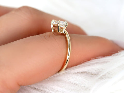 1.75ct Scarlett 12x6mm 14kt Moissanite Unique Marquise Solitaire Ring - Rosados Box