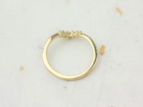 Aldis 14kt Gold Diamonds Chevron Nesting Ring - Rosados Box