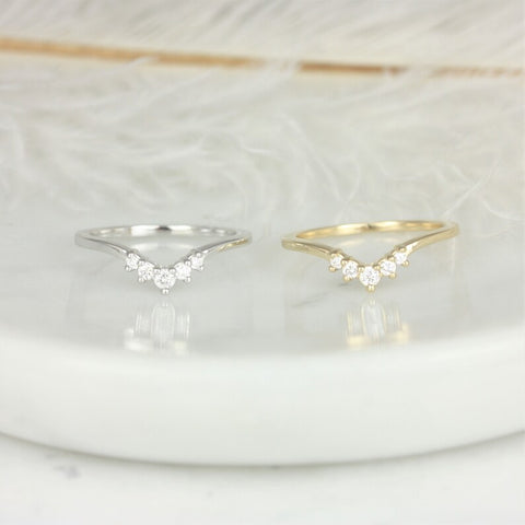 Addie 14kt Gold Diamonds Unique Nesting Ring - Rosados Box