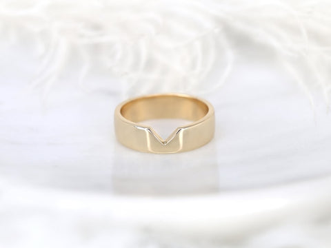 Cici 5.5mm 14kt Gold Cigar Nesting Ring - Rosados Box