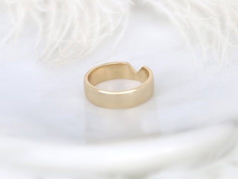 Cici 5.5mm 14kt Gold Cigar Nesting Ring - Rosados Box