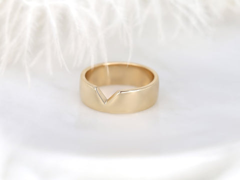 Cici 6.5mm 14kt Gold Cigar Nesting Ring - Rosados Box