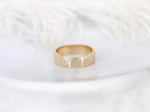 Cici 5.5mm 14kt Gold Cigar Nesting Ring - Rosados Box