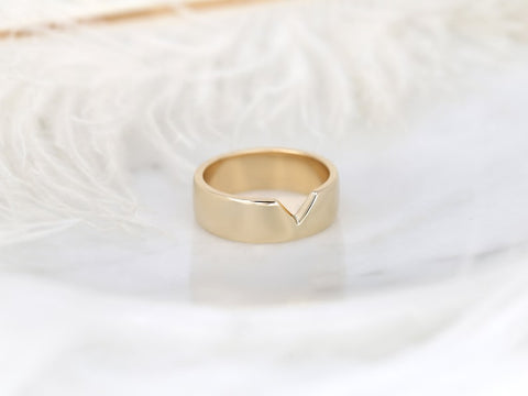 Cici 6.5mm 14kt Gold Cigar Nesting Ring - Rosados Box