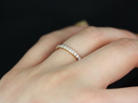 Ready to Ship 14kt Matching Band to Tiffani/Sarah Diamond HALFWAY Eternity Ring,Shared Prong,Diamond Wedding Ring,Diamond Band