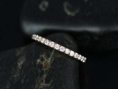 Ready to Ship 14kt Matching Band to Tiffani/Sarah Diamond HALFWAY Eternity Ring,Shared Prong,Diamond Wedding Ring,Diamond Band
