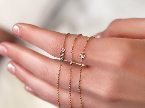 Ready to Ship Brooke 14kt ROSE Gold Ultra Dainty Diamond Bracelet,Diamond Bracelet,Gift For Her,Anniversary Gift