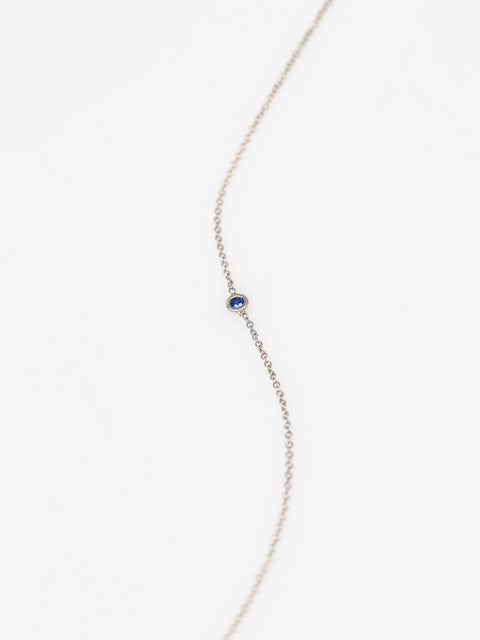Ready to Ship Brooke 14kt Dainty Sapphire Bracelet,Minimalist Solitaire Bracelet,Minimalist Bracelet,Birthstone Jewelry,September Birthstone