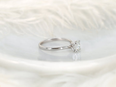 1ct Claudia 6.5mm 14kt Gold Moissanite Bypass Round Solitaire Ring,Round Cut Ring,Unique Wedding Ring,Trellis Ring,Round Engagement Ring